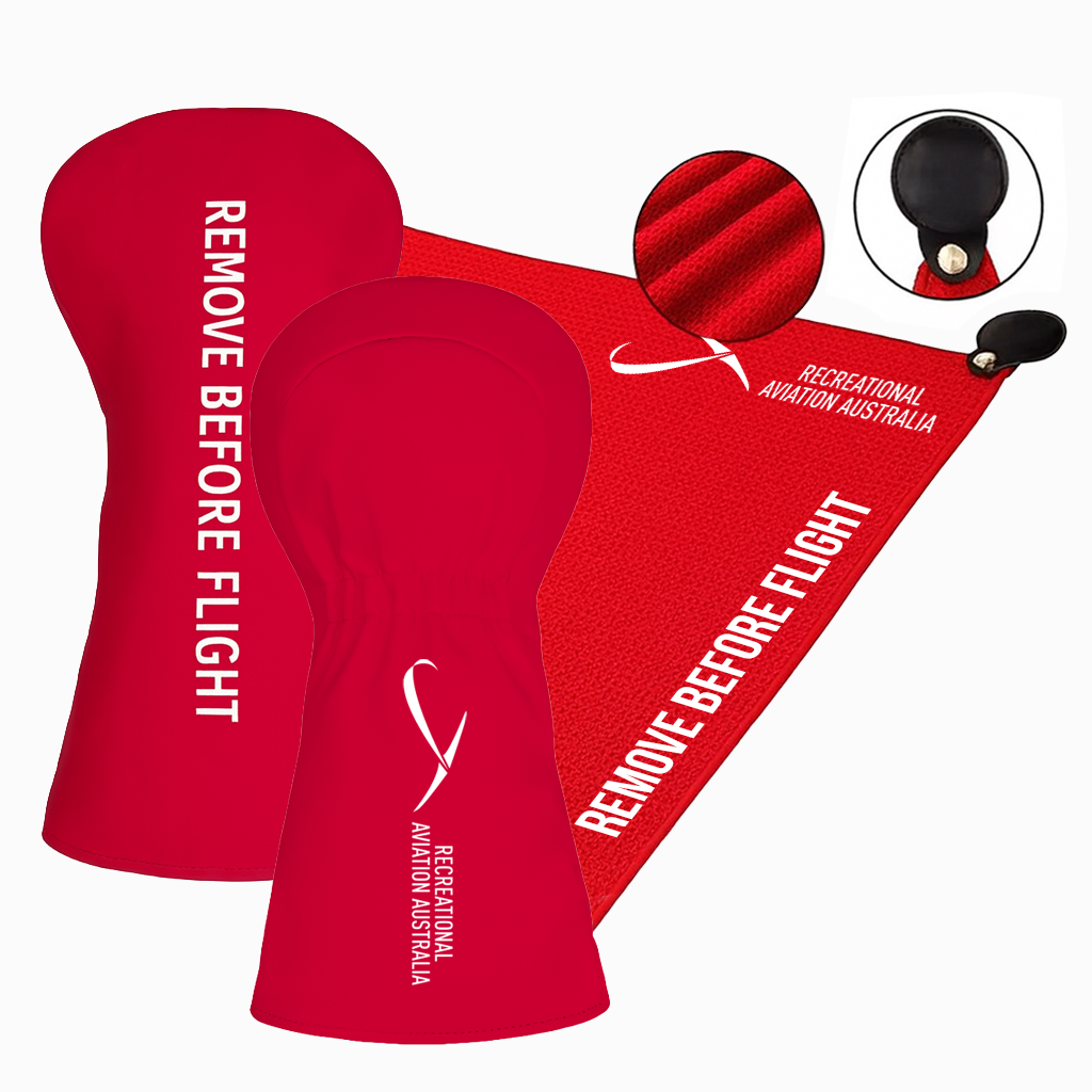 Combo RBF Driver Leather Head Cover & Towel